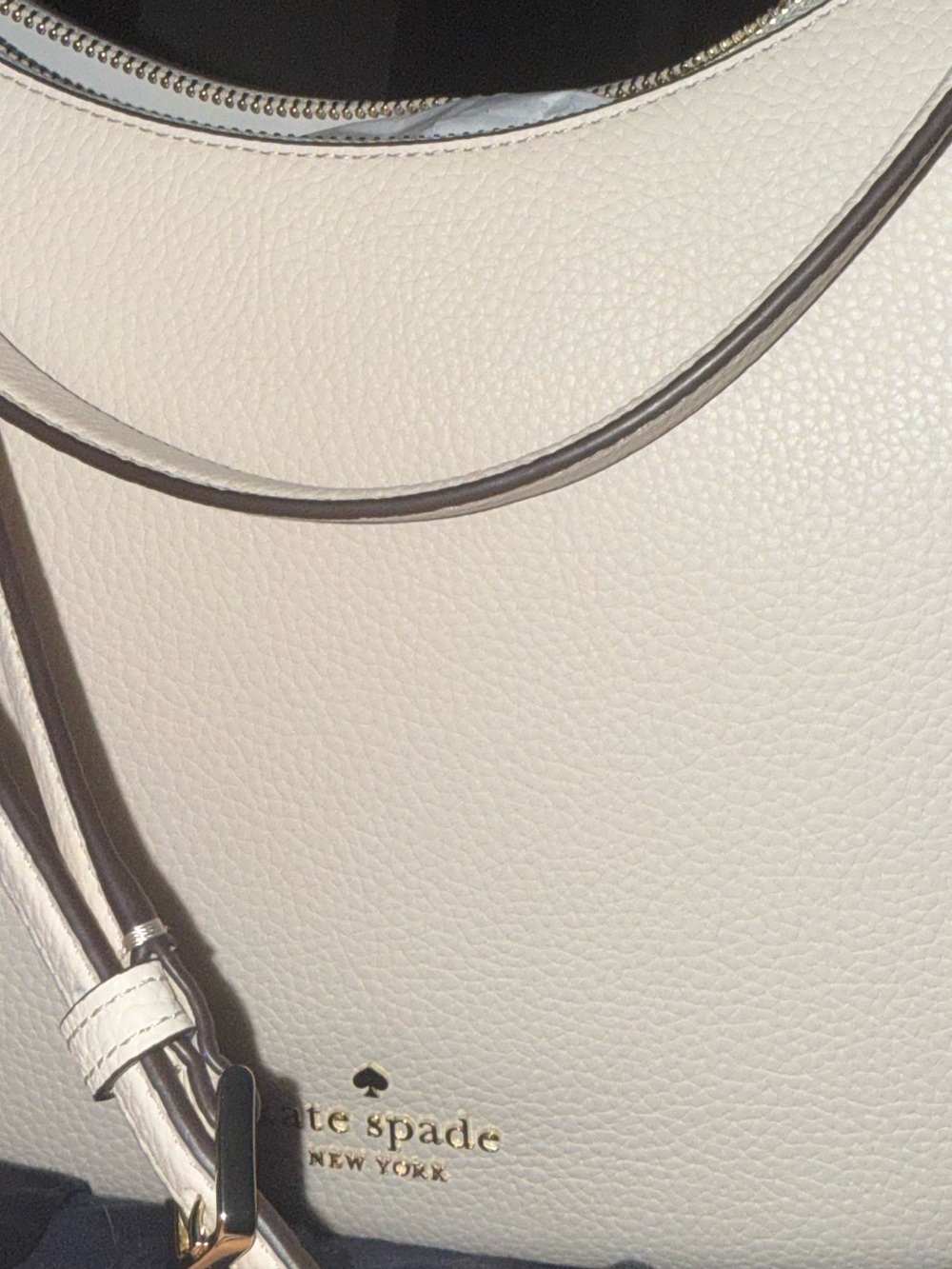 Brand New Authentic Kate Spade Janie Cream Leather Shoulder Bag - Picture 8 of 16